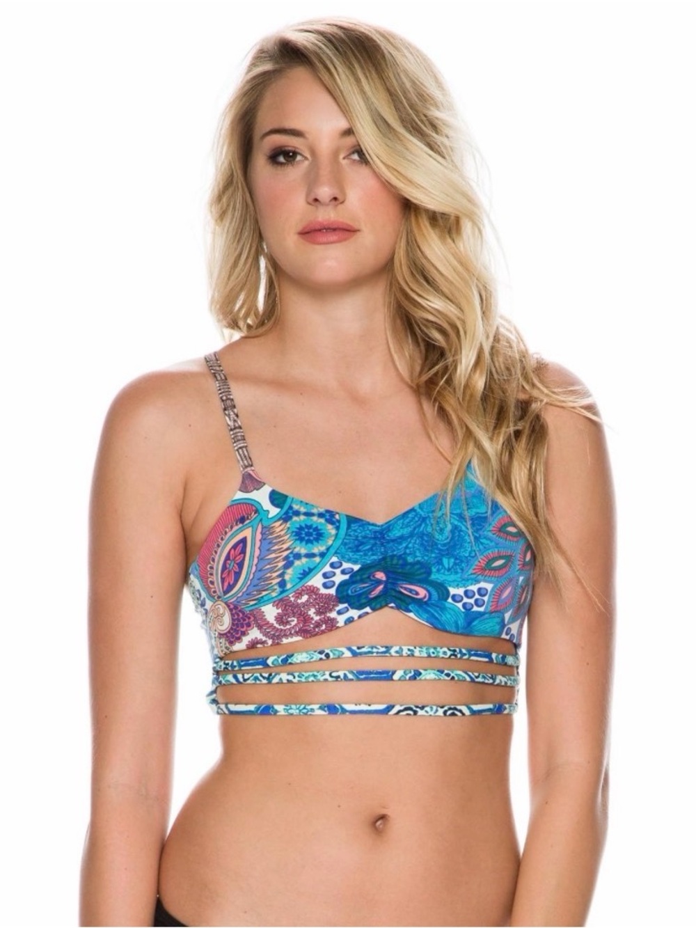 Maaji Women's Glacier Roads Bikini Top with Soft Cups Size XL